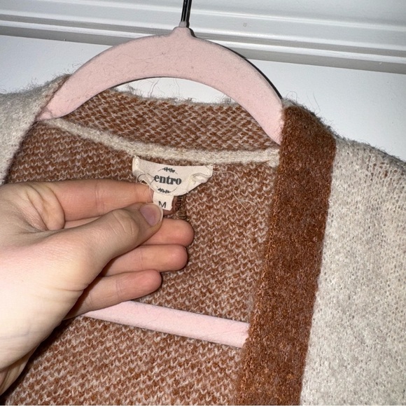 Entro burnt orange and cream striped cardigan - Picture 3 of 4